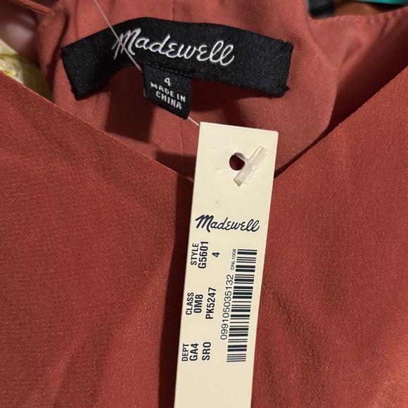 🆕(NWT) MADEWELL Silk Slip Dress in “Spiced Rose”. Size US 4 - Picture 5 of 6